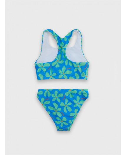 Купальник цветы на синем