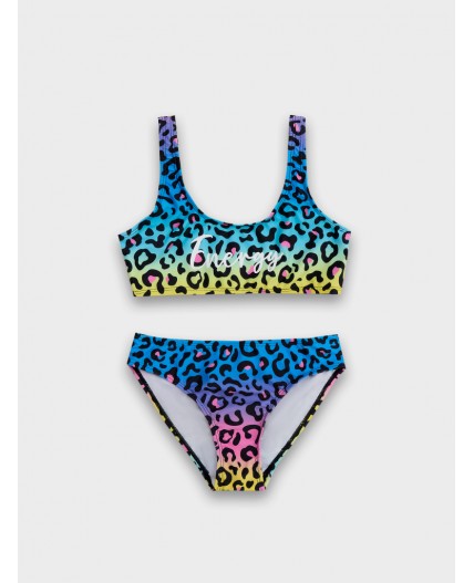 Купальник разноцветный леопард