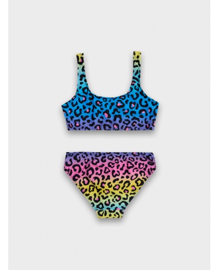 Купальник разноцветный леопард