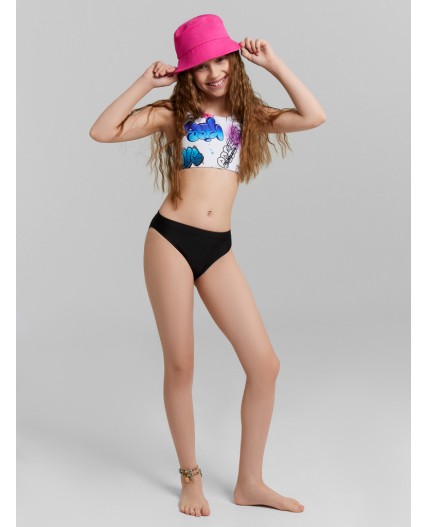 Купальник граффити +черный