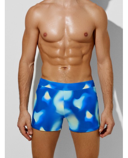 Трусы купальные печать на синем
