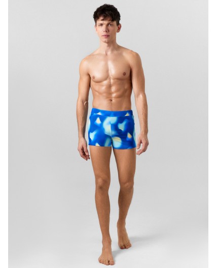 Трусы купальные печать на синем
