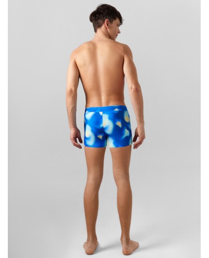 Трусы купальные печать на синем