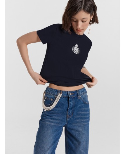 Футболка черный +печать2