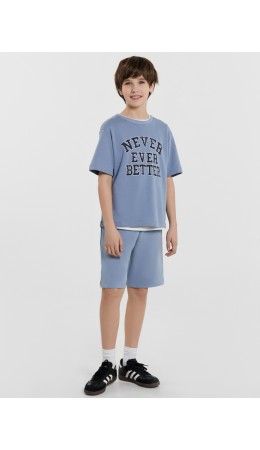 Комплект серо-синий +печать