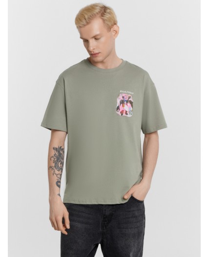 Футболка тень +печать