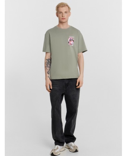 Футболка тень +печать