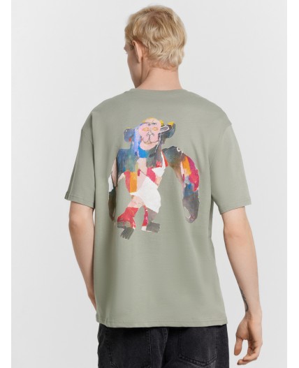 Футболка тень +печать