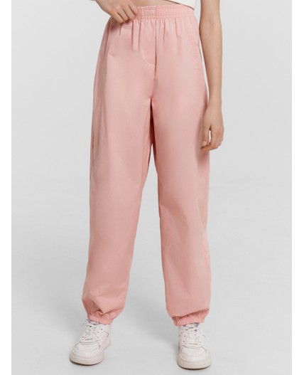 Брюки серебристо - розовый