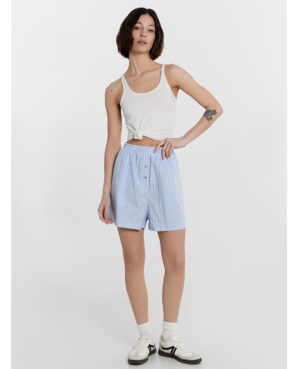 Шорты широкая голубая полоска