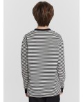 Лонгслив черно -молочная полоска1