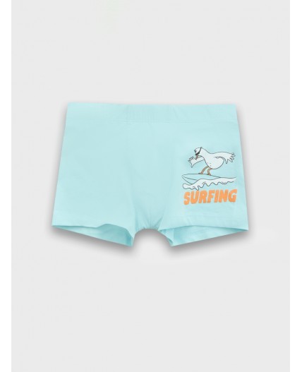 Трусы голубой +печать