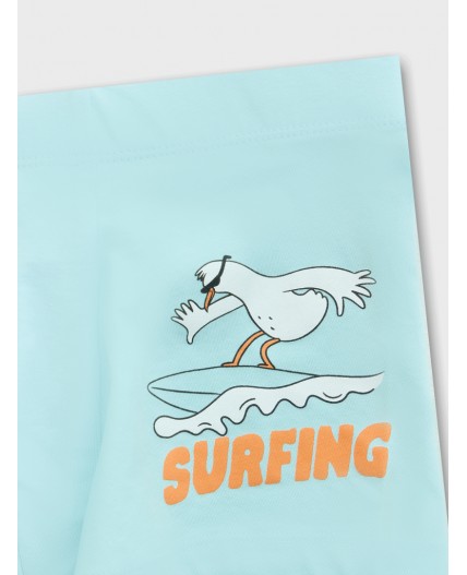 Трусы голубой +печать