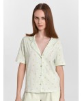 Рубашка лимоны на мятной полоске