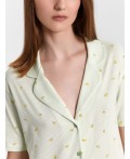 Рубашка лимоны на мятной полоске