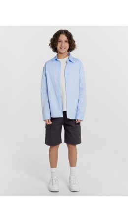 Шорты металлический серый