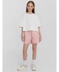 Шорты серебристо - розовый
