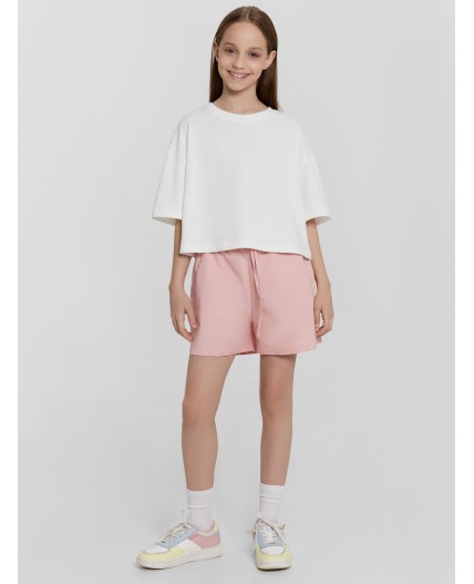 Шорты серебристо - розовый