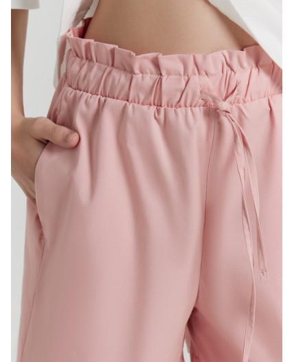 Шорты серебристо - розовый