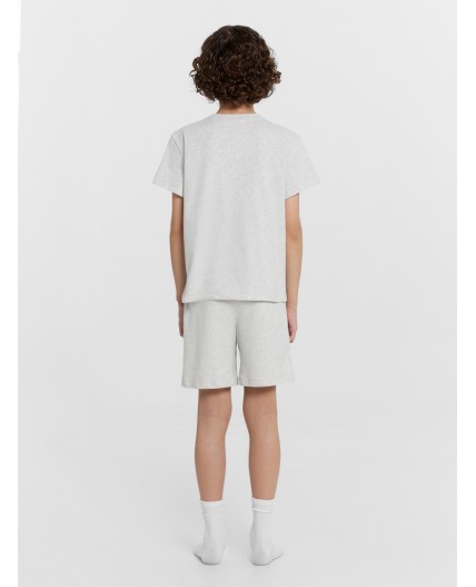 Комплект серый меланж +печать