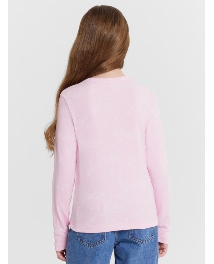 Джемпер набивка розовый acid wash
