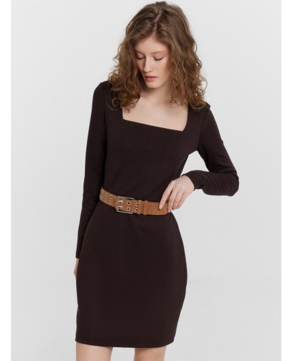 Платье черный кофе