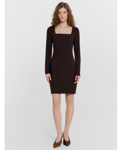 Платье черный кофе