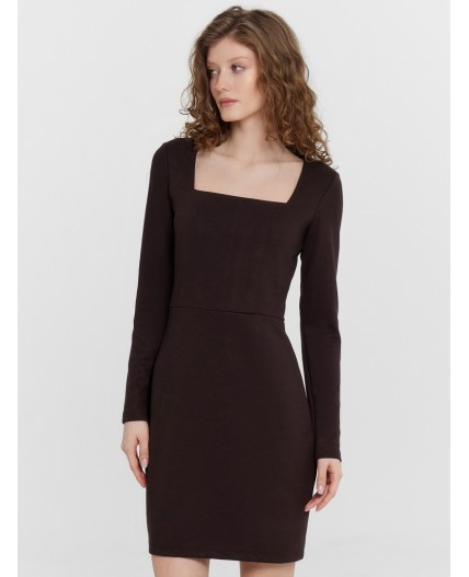 Платье черный кофе