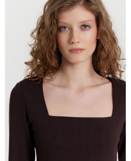 Платье черный кофе