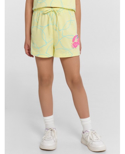 Шорты лимоны на желтом +печать
