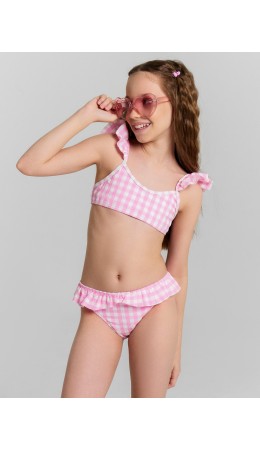 Купальник розовая клетка