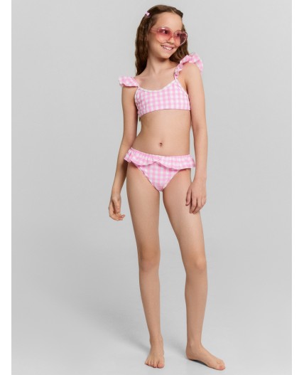 Купальник розовая клетка