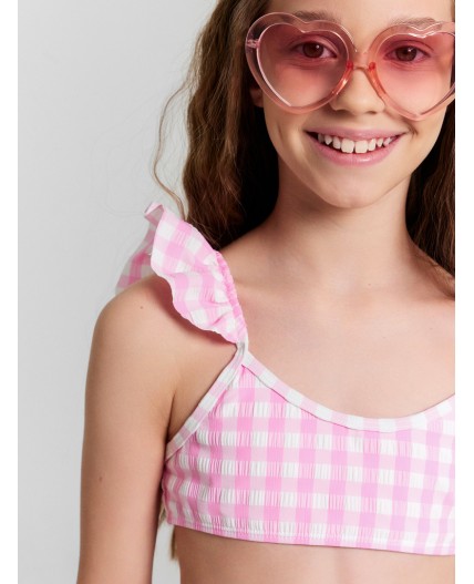 Купальник розовая клетка