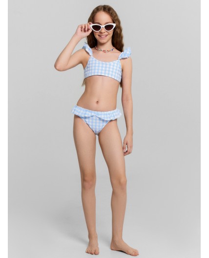 Купальник голубая клетка
