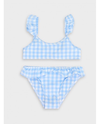 Купальник голубая клетка