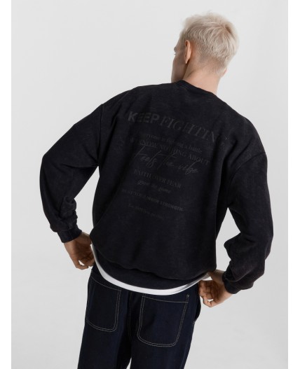 Свитшот серая варка +печать