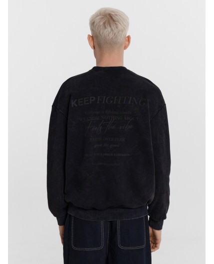 Свитшот серая варка +печать