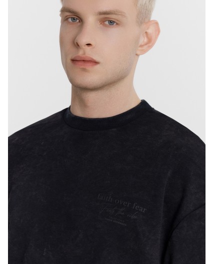 Свитшот серая варка +печать