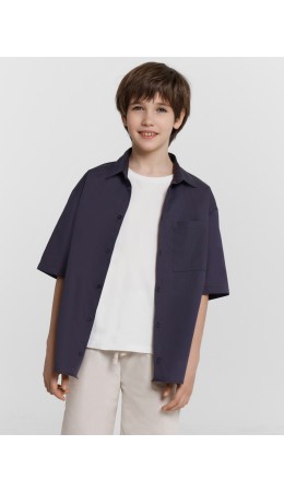 Рубашка металлический серый