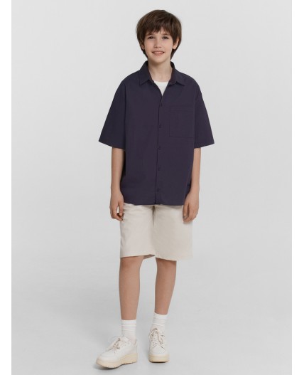 Рубашка металлический серый