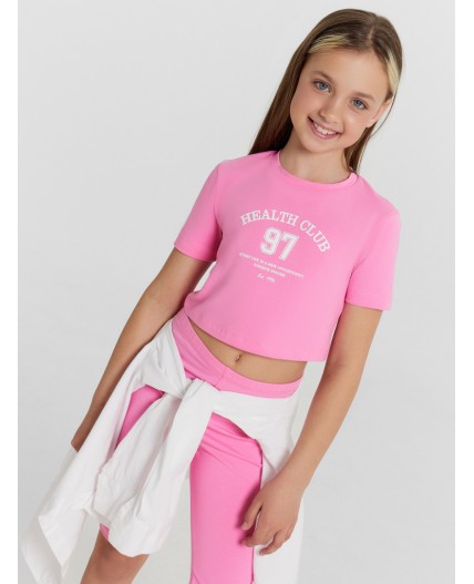 Футболка розовое саше +печать