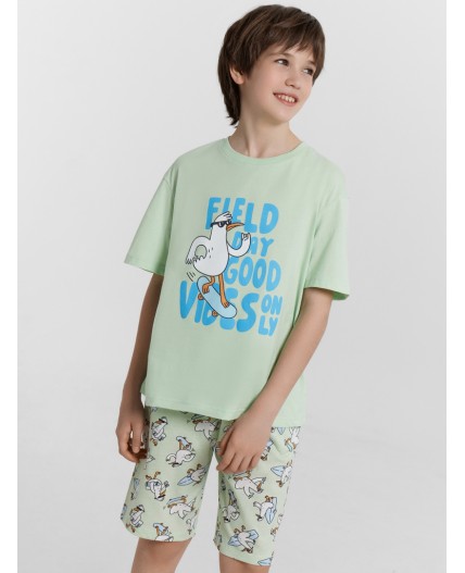 Пижама свежая мята +чайки на мяте