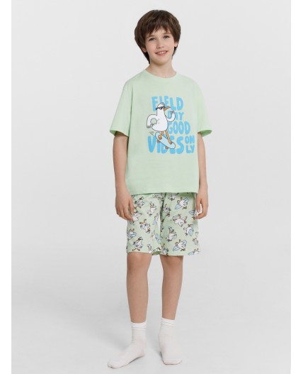 Пижама свежая мята +чайки на мяте