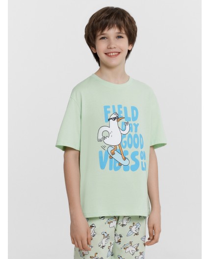 Пижама свежая мята +чайки на мяте