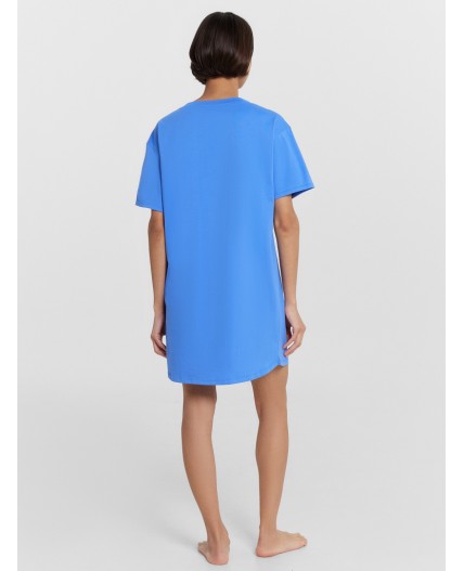 Сорочка лазурный +печать