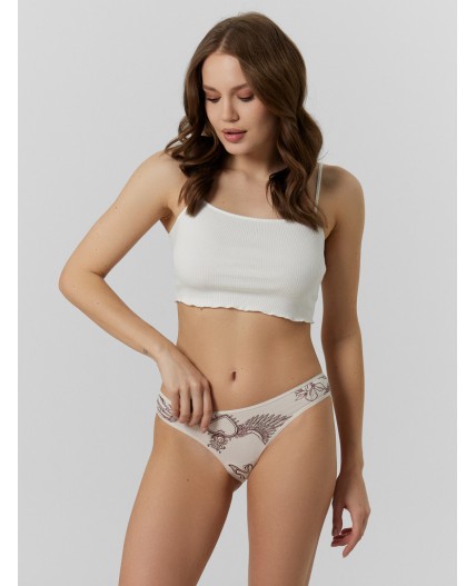 Трусы тату на персиковом