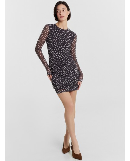 Платье темная крапинка