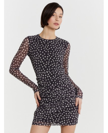 Платье темная крапинка