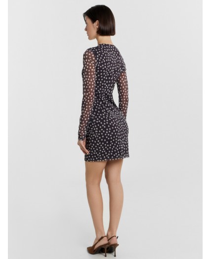 Платье темная крапинка