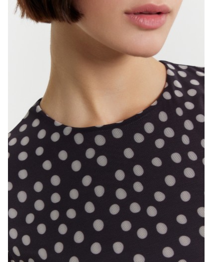 Платье темная крапинка